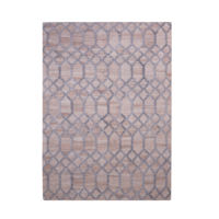 Tapis géométrique marocain rose et gris à poils ras, tissage plat, rectangulaire, idéal pour le salon – Meilleures ventes direct usine