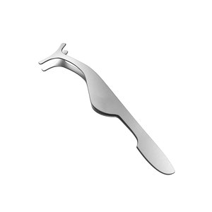 Gold Plated Eyelash <b>Applicator</b> Tweezers Stainless Steel Lash Extension Tool for Mink Strip Lashes Private <b>Label</b> Precision Beauty - Product Image 1