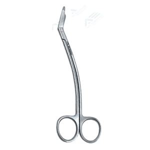 Ciseaux dentaires orthodontiques à gomme Poignée incurvée Ciseaux chirurgicaux en acier inoxydable Opération manuelle Outil de précision Instruments médicaux - Product Image 1