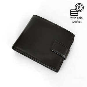 [Fortement recommandé] Portefeuille à monnaie pour homme en cuir véritable tanné végétal Castello de qualité supérieure avec fermeture à bouton-pression Neuf - Product Image 1