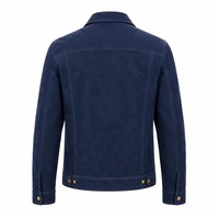 Veste en cuir bleu marine vintage de qualité supérieure avec fermeture éclair, coupe-vent, respirante, antibactérienne, pour homme, vente en gros, service OEM