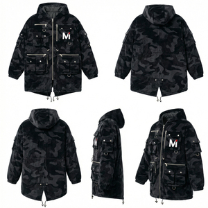 เสื้อแจ็คเก็ตสตรีทแวร์ลายพรางทหารสไตล์ยุทธวิธีสำหรับผู้ชาย มีกระเป๋าหลายช่อง แจ็คเก็ตบอมเบอร์แฟชั่นกลางแจ้ง MALUZA INDUSTRIES - Product Image 6