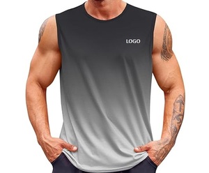 Débardeur sans manches dégradé pour homme, col rond, pour fitness, entraînement, musculation, gym, sport - Product Image 5