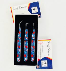 Pinzas Profesionales para Extensión de Pestañas con Diseño Navideño, Volumen de Pestañas, Acero Inoxidable de Alta Calidad, Duraderas, 10 mm de Longitud - Product Image 2