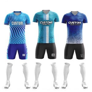 Maillot de football imprimé à séchage rapide, ensemble complet pour équipe, uniformes de football pour hommes, équipement d'entraînement avec logo personnalisé - Product Image 6
