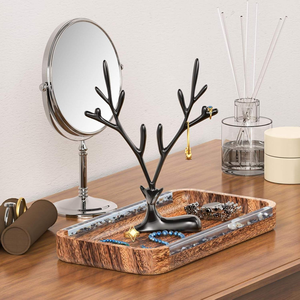 13x7 Inches Acacia Wood Charcuterie Board and Serving Tray with Resin <b>Rustic</b> Appetizer Platter for Entertaining - Product Image 6