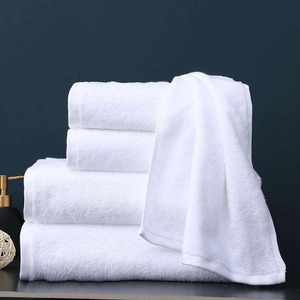 100% Cotton Jacquard Bath Towels Cooling Home Beach Hotel Salon Use Soft Highly Absorbent Embroidered Logo Solid White Knitted - Product Image 2