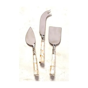 Juego de cuchillos para queso de acero inoxidable más demandado con mangos dorados, herramientas duraderas para servir queso - Product Image 5