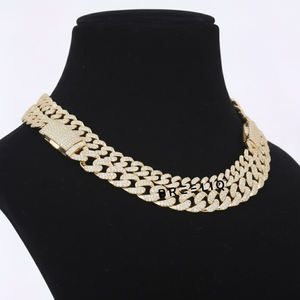 Collier et chaîne en argent sterling 925 avec diamants de laboratoire VVS testés au diamant, style Miami Cuban Link, Hip Hop Iced Out, pour hommes - Product Image 5