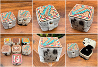 Vente de boîtes à bijoux pour femmes et filles organisateur de bijoux en cuir de vachette outillé à la main et mallette de rangement portable pour bagues.