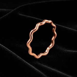 925 <b>Sterling</b> Wavy <b>Ring</b> Dainty Stacking <b>Ring</b> for Women Squiggle <b>Ring</b> Minimalist Stackable Wedding Band Simple Gift Jewelry - Product Image 5