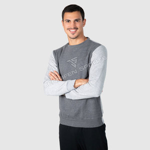 Sudadera Personalizada de Felpa para Hombre, 100% Algodón, Estampado Bicolor, Cuello Redondo, Peso Pesado, Corte Holgado, 300 GSM, Resistente al Viento y Transpirable - Product Image 4