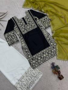 Shreeji Fashion Designer Indian Pakistani Top Plazzo Bollywood Dress Party Wear Suit Wedding Quick Dry - Product Image 5