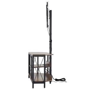 45\" LED-Lit <b>TV</b> <b>Stand</b> with Mount Entertainment Center Power Outlet Height Adjustable Console for <b>TVs</b> up to 75\" - Product Image 1