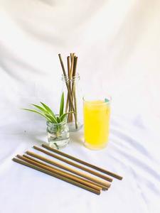 Bamboo Drinking <b>Straws</b> Reusable Eco-Friendly Cocktail <b>Straws</b> Minimalist Style Set of 10+ - Product Image 2