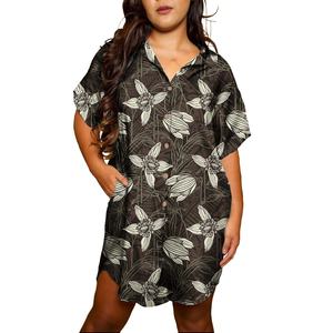 Tenues féminines décontractées de plage, robes à motifs tribaux polynésiens, impression personnalisée, style chemise hawaïenne, robes grande taille pour femmes - Product Image 2