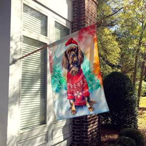 Large Multicolor Polyester Christmas House <b>Flag</b> <b>for</b> Sussex Spaniel Porch Sleeve <b>Pole</b> Decorative Yard Banner Artwork Wall Hanging - Product Image 2
