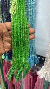 Natural Green Stone Rondelle Beads Faceted Loose Gemstone Beads for Jewelry Making - Product Image 4