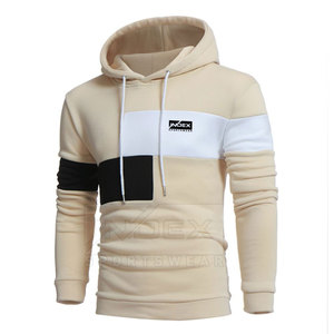 Sudadera con Capucha para Hombre, Diseño Color Block, Corte Regular, Tejida, Informal, para Otoño, con Logotipo Frontal - Product Image 1