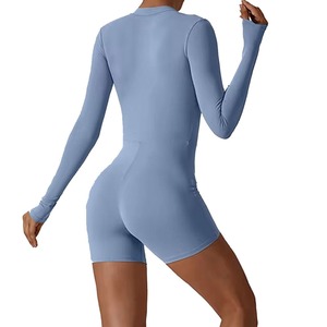 Mono Deportivo de Manga Larga con Cierre Frontal para Yoga, Mono Deportivo para Mujer, Ropa Deportiva Ajustada para Gimnasio, Entrenamiento, Fitness, Personalizable - Product Image 2