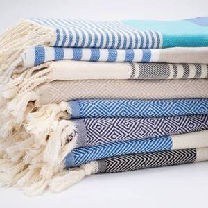 Toalla de Playa Moderna y Sencilla de Algodón Turco a Rayas, de Secado Rápido, Antiarena, Fouta, Pareo para Piscina y Viajes - Product Image 2