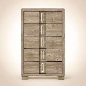 Transitional Brown <b>Chest</b> With <b>5</b> <b>Drawer</b> Storage <b>Chest</b> And Lamination Wood <b>Chest</b> For Bedroom For Home Furniture Modern Home Living - Product Image 4