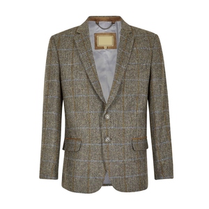 Custom Made Formal Winter Tweed Kilt <b>Jacket</b> for Men Woolen Tweed <b>Jackets</b> with Zipper Closure Plain Dyed and Custom Logo - Product Image 4