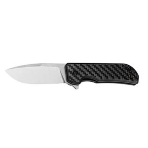 Couteaux pliants légers avec lame à pointe affûtée, poignée texturée marron confortable et ouverture pratique par bouton de pouce - Product Image 1