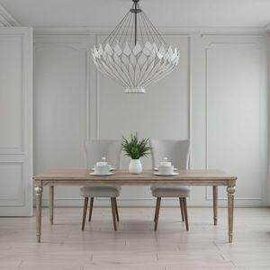 Tavolo da pranzo da 72 pollici Vintage con finitura nocciola con estensione fino a 90 pollici - Product Image 2