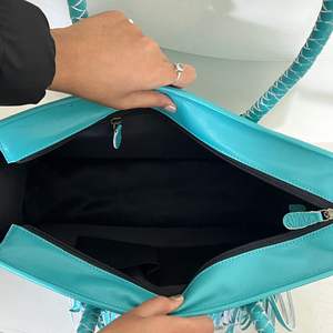New Latest Fashion 2025 Designer Handbag <b>Shoulder</b> <b>Bag</b> Luxury Hand Tooled Leather Women's Tote <b>Bags</b> with Turquoise Stone & Fringe - Product Image 6