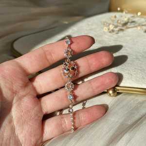 Citrine <b>Bracelet</b> Dainty Bridal Jewelry 925 Sterling Silver 14K Gold Plated Elegant Minimalist Gift For Her - Product Image 3