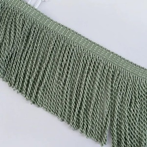 Fil à franges en maille moyenne ABU 11cm, fil de soie argenté, fait main, écologique, taille personnalisable pour vêtements liturgiques - Product Image 4