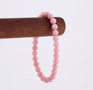 AAA+ Natural Pink Opal <b>Crystal</b> Beaded <b>Bracelet</b> 8mm Round Gemstone Stretch <b>Bracelet</b> Positive Energy Jewelry for Women - Product Image 3