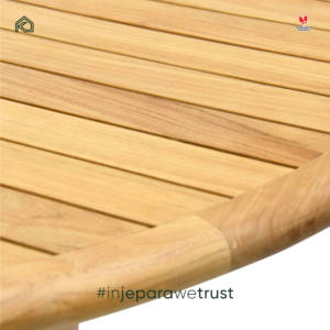 Modern Minimalist Solid Teak Wood <b>Round</b> <b>Outdoor</b> Dining <b>Table</b> Foldable UV-Resistant Durable for Garden Patio Courtyard - Product Image 5
