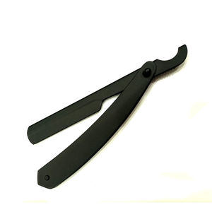 Rasoir droit de barbier de haute qualité en acier inoxydable bicolore pour hommes, rasoir de barbier à lame simple pour le rasage - Product Image 5