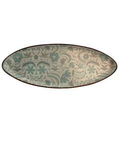 Porcelain Printed Plant Pattern Oval Serving <b>Tray</b> Reusable Dinnerware <b>Set</b> Dishwasher & Oven Safe - Product Image 1