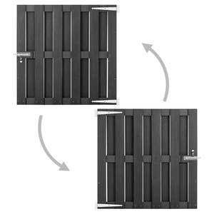 Puerta de Jardín de WPC Gris, Tamaño 39.4"x39.4", Diseño Elegante para Exteriores - Product Image 2