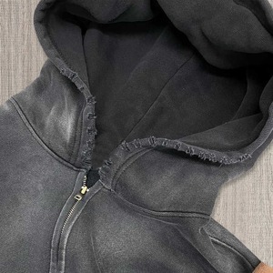 Hoddies Custom Front Embroidered Logo Men's Winter Heavy Weight 500 Gsm 100% Cotton <b>Thick</b> <b>Fleece</b> Regular Oversized Hoodie - Product Image 5