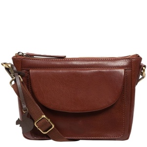 Bolso bandolera de cuero marrón vintage para mujer, bolso tipo sling premium para uso diario con diseño de bolsillo frontal. - Product Image 6