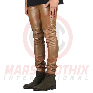 กางเกงหนังผู้ชายสุดฮิต สไตล์ลำลอง รุ่นใหม่ น้ำหนักเบา ใส่สบาย - Product Image 3