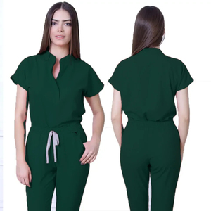 Ensemble de blouses d'infirmière tissées à séchage rapide, extensibles, pour femmes, manches d'été, uniformes d'hôpital, vêtements de travail médicaux, vente chaude - Product Image 3