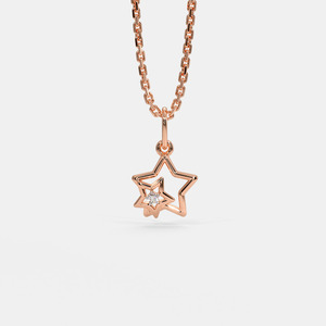Collar de Diamantes Cultivados en Laboratorio, Redondos y Graduados, en Oro Amarillo de 14K - Product Image 6