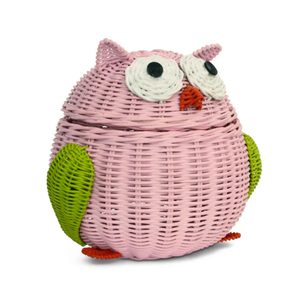 Unique Owl Toy <b>Storage</b> <b>Basket</b> Rattan Nursery Room Furniture Kids Room Organizer For Toys And Books Decorative Wholesale - Product Image 3