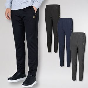 Unisex Athletic Jogger Pants Lightweight Stretch Workout Sweatpants Zipper Pockets Pleated Front Mid Waist <b>Elastic</b> Waist - Product Image 1