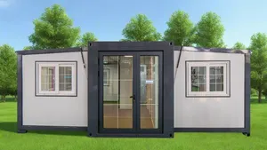 Maison conteneur moderne extensible, préfabriquée, mobile, portable, en panneaux sandwich, cabine modulaire, hôtel, appartement, villa, école - Product Image 4