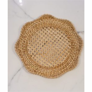 Rustic Wooden Charger Plates Bulk Round Wood <b>Dinner</b> Plate Service <b>Tray</b> Table Decoration for Wedding Party Restaurant Hotel Plate - Product Image 5