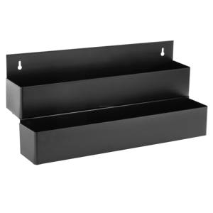 Modern Henry Foodservice Durable Metal S/S Speed Rail Single Double Black 15" 22" 24" 30" 32" 36" 42" 48" <b>Bar</b> <b>Tools</b> - Product Image 1