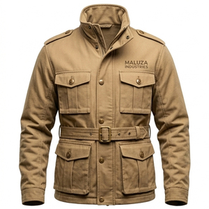 Veste de chasse camouflage imperméable personnalisée pour homme, coupe-vent thermique silencieuse en softshell, tactique d'extérieur, vente en gros - Product Image 1