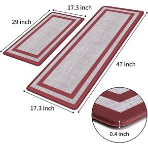 Set di 2 Tappetini Ergonomici per Cucina, Antifatica e Antiscivolo, per Pavimento della Cucina, Ufficio e Lavello - Product Image 4