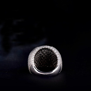 Bague de fiançailles pour homme en argent sterling 925 avec moissanite, design floral en grappe, style hip-hop, plaqué rhodium, cadeau d'anniversaire pour lui - Product Image 2